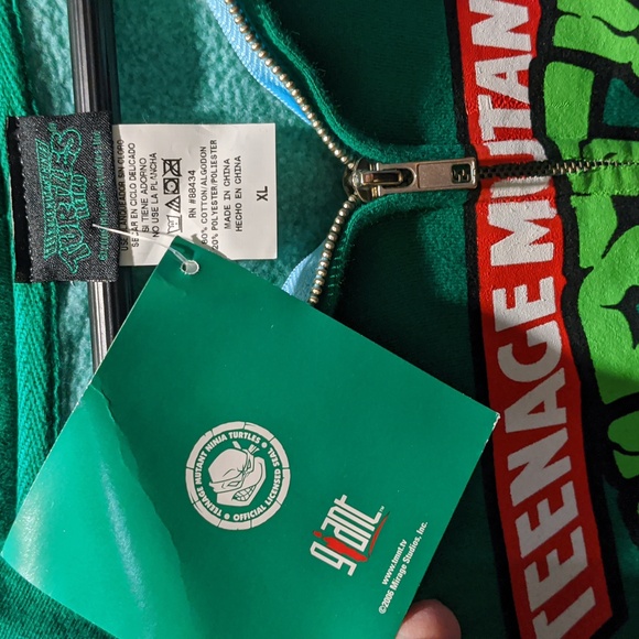 NWT Teenage mutant ninja turtles 2006 Vintage Zip Up Hoodie XL Y2K Casual TMNT - Picture 3 of 7